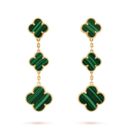 [Clover Jewelry]CLOVER MALACHITE 3 MOTIFS GOLD