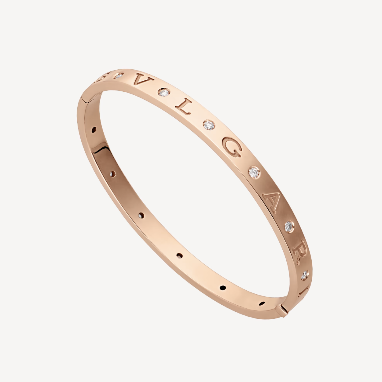 [Clover Jewelry]ZERO 1 PINK GOLD 12 DIAMONDS BRACELET