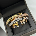 [Clover Jewelry]Move Noa Rose Gold Pavé Diamond Bangle Bracelet
