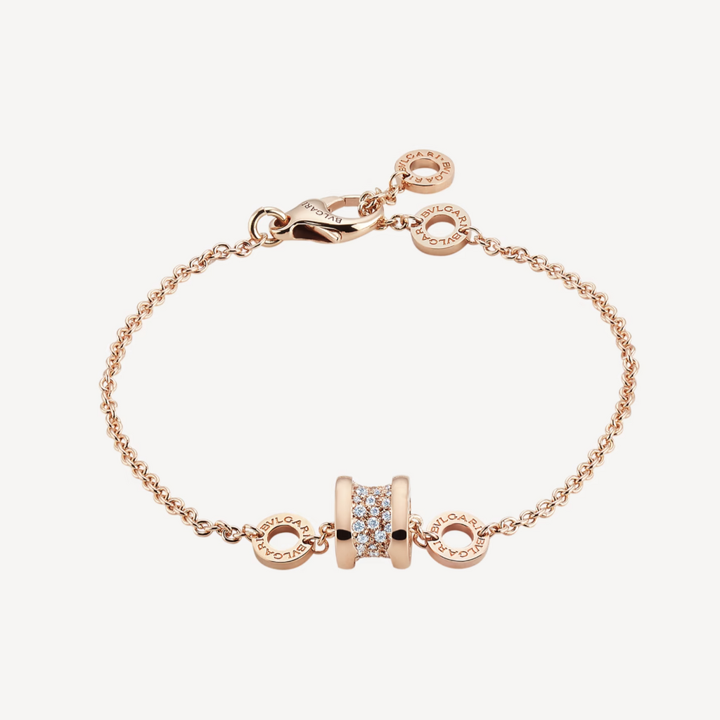 ZERO 1 SOFT PINK GOLD MIT PAVÉ-DIAMANTEN AUF DEM SPIRALARMREIFEN