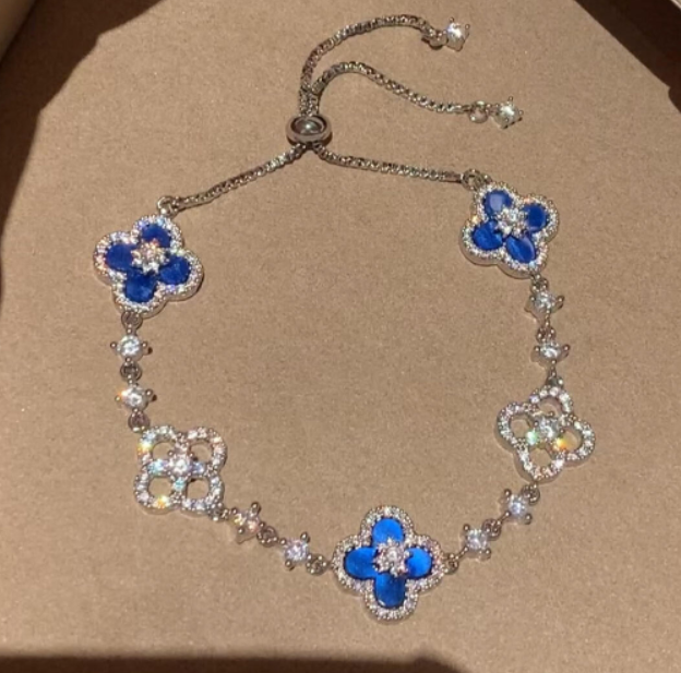 [Clover Jewelry]CLOVER 5 MOTIF PINK BLUE RED WHITE BRACELET