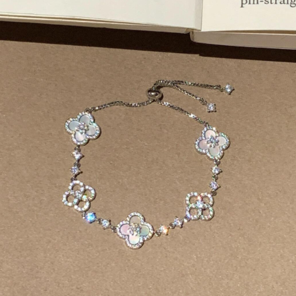 [Clover Jewelry]CLOVER 5 MOTIF PINK BLUE RED WHITE BRACELET