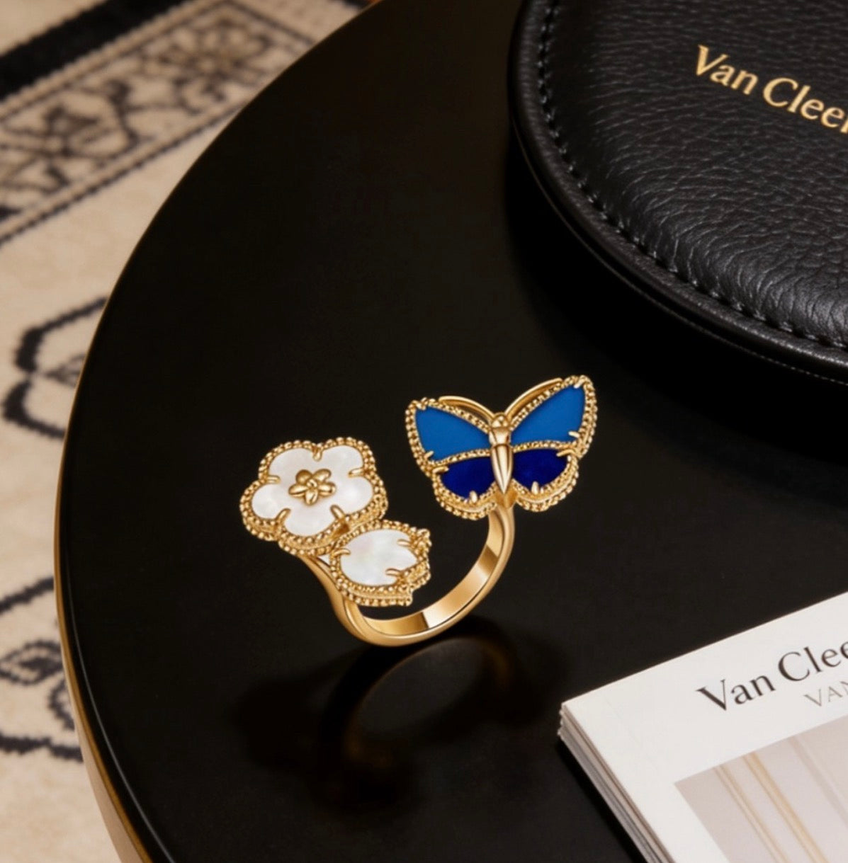 [Clover Jewelry]LUCKY 3 MOTIF GOLD RING