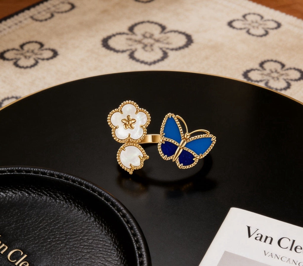 [Clover Jewelry]LUCKY 3 MOTIF GOLD RING