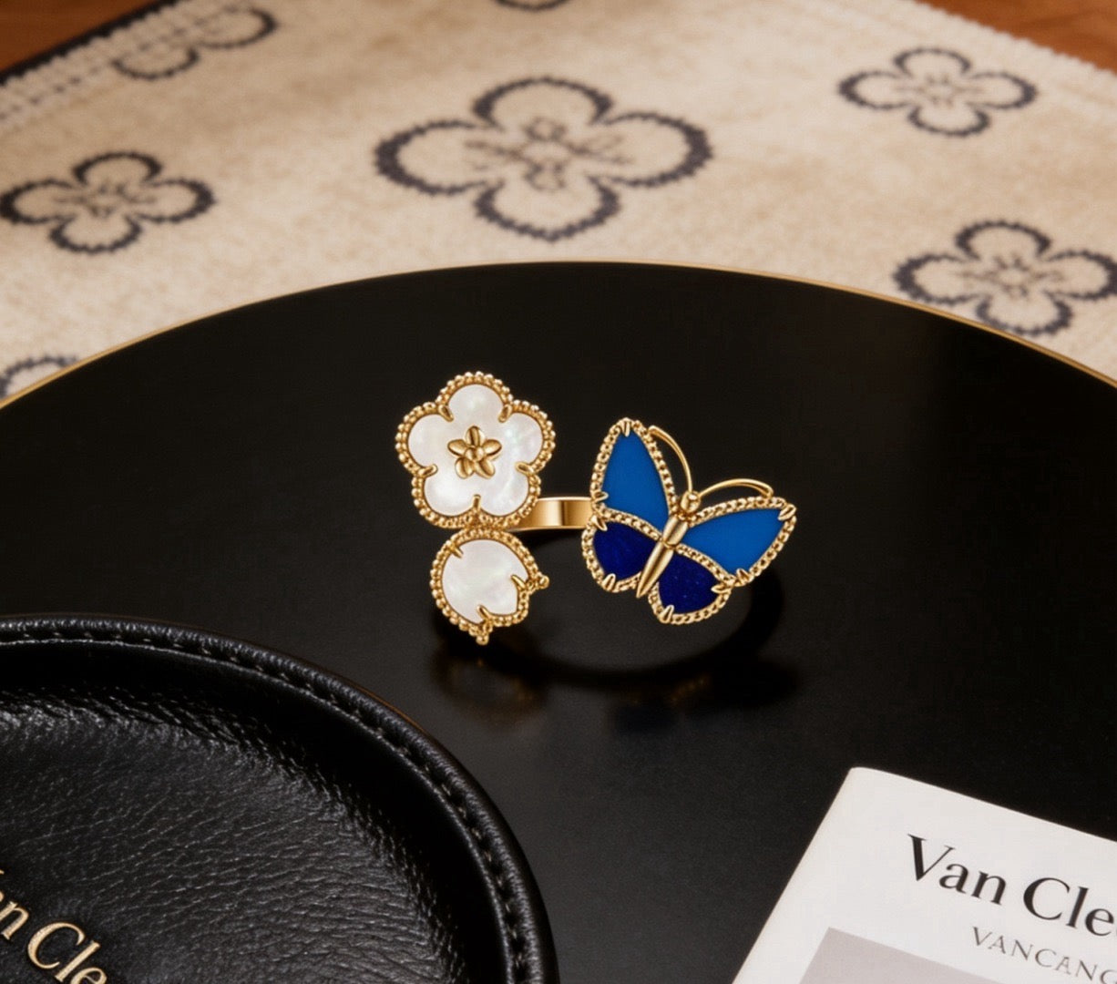 [Clover Jewelry]LUCKY 3 MOTIF GOLD RING