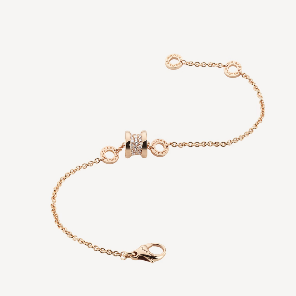 ZERO 1 SOFT PINK GOLD MIT PAVÉ-DIAMANTEN AUF DEM SPIRALARMREIFEN