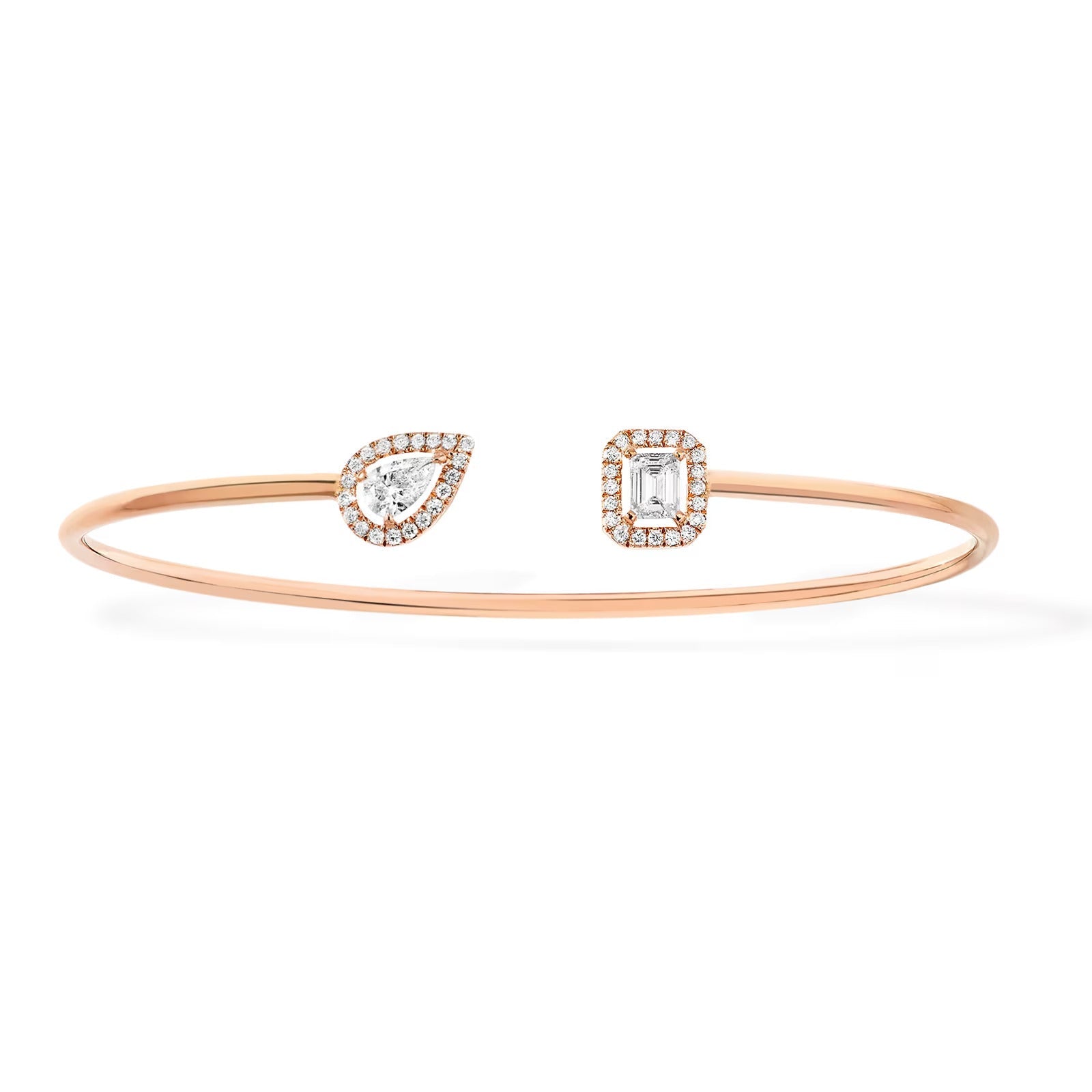 [Clover Jewelry]JONC FLEX MY TWIN TOI & MOI SILVER DIAMOND BRACELET