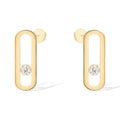 [Clover Jewelry]MOVE UNO SMALL 1 DIAMOND EARRINGS