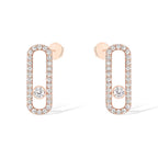 [Clover Jewelry]MOVE UNO STUD DIAMOND PAVED EARRINGS