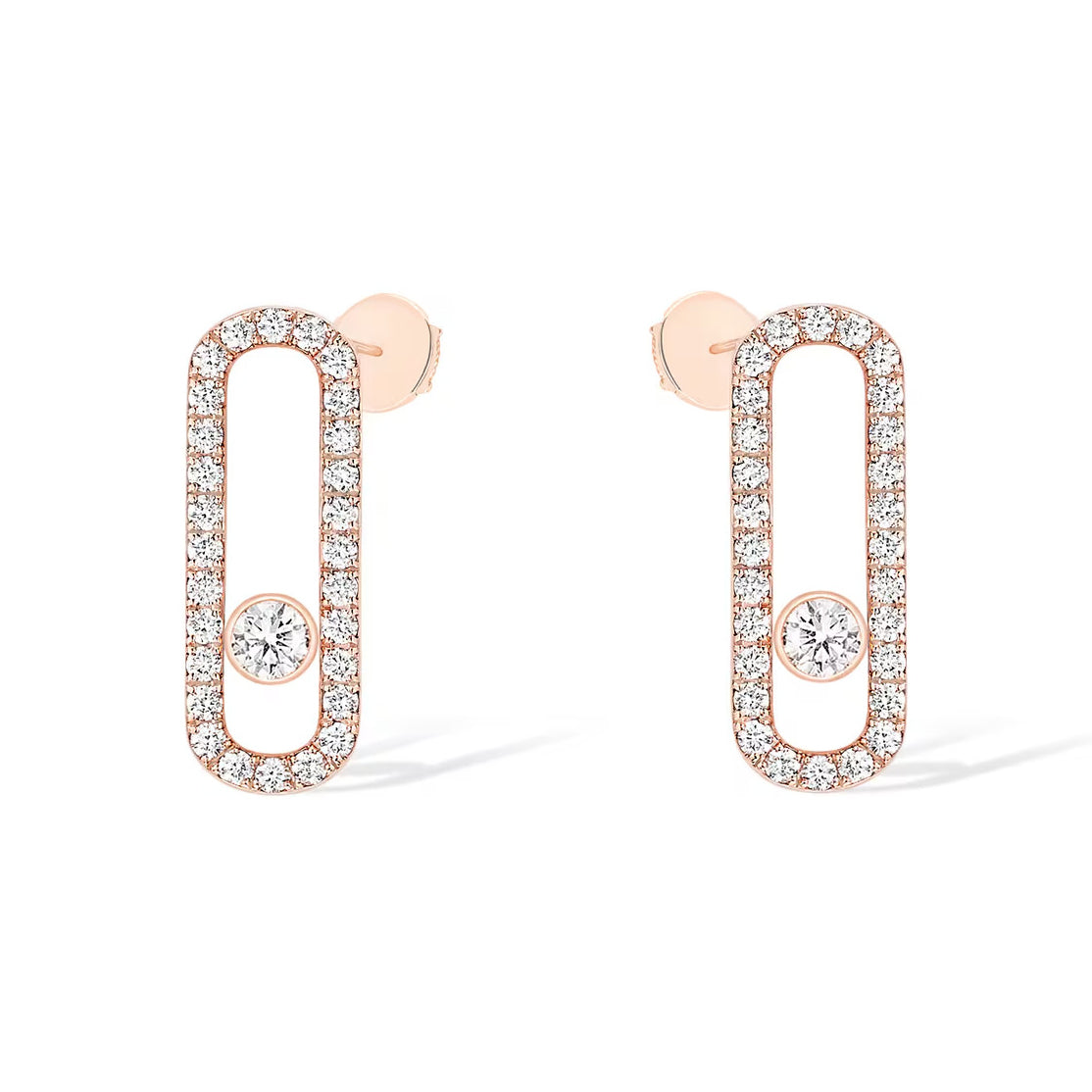 [Clover Jewelry]MOVE UNO STUD DIAMOND PAVED EARRINGS