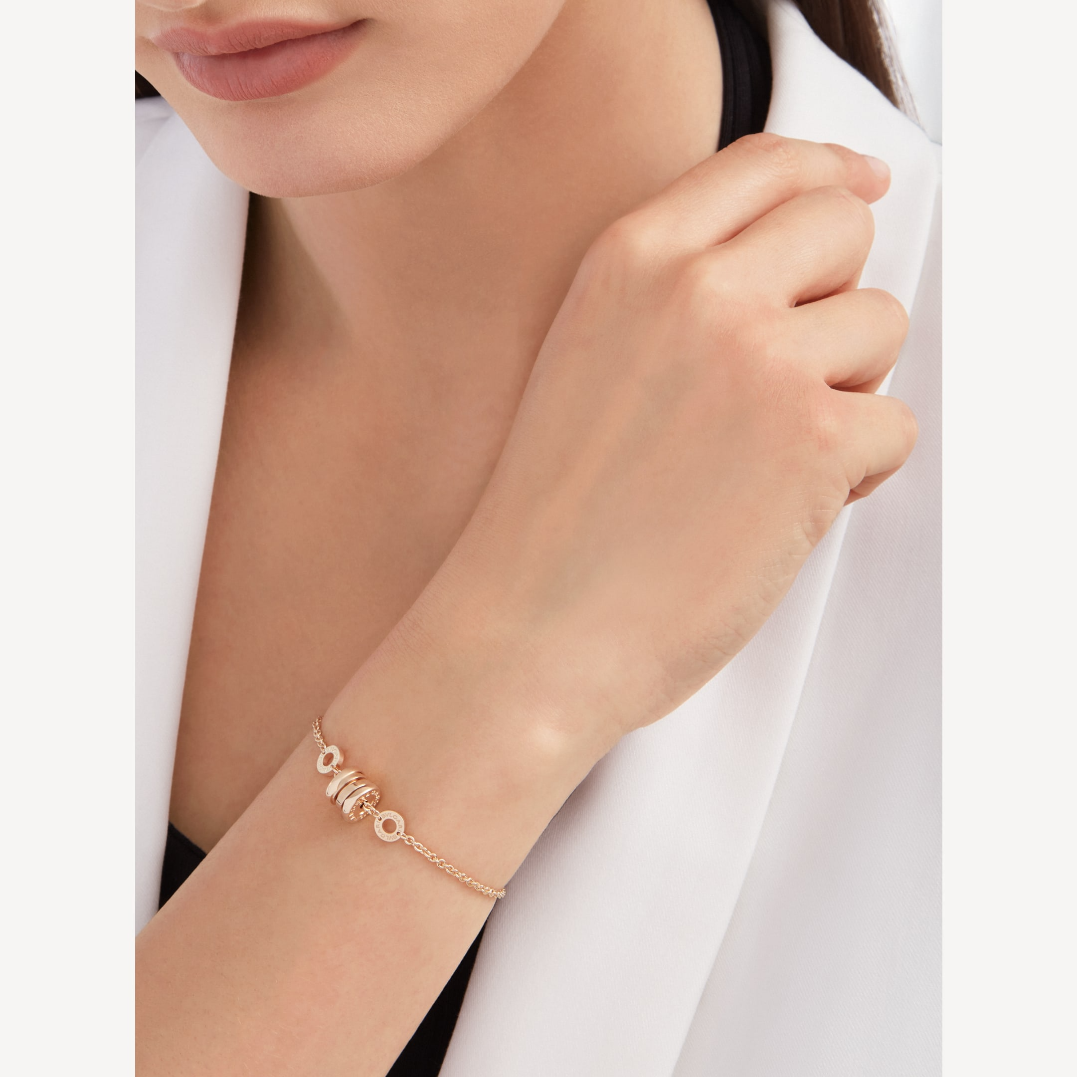 [Clover Jewelry]ZERO 1 SOFT PINK GOLD BRACELET