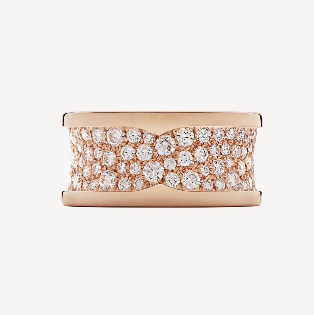 [Clover Jewelry]ZERO 1 MIT GEPFLASTERTEN DIAMANTEN AUF DEM SPIRALRING