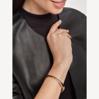 [Clover Jewelry]ZERO 1 PINK GOLD WITH BLACK CERAMIC BRACELET