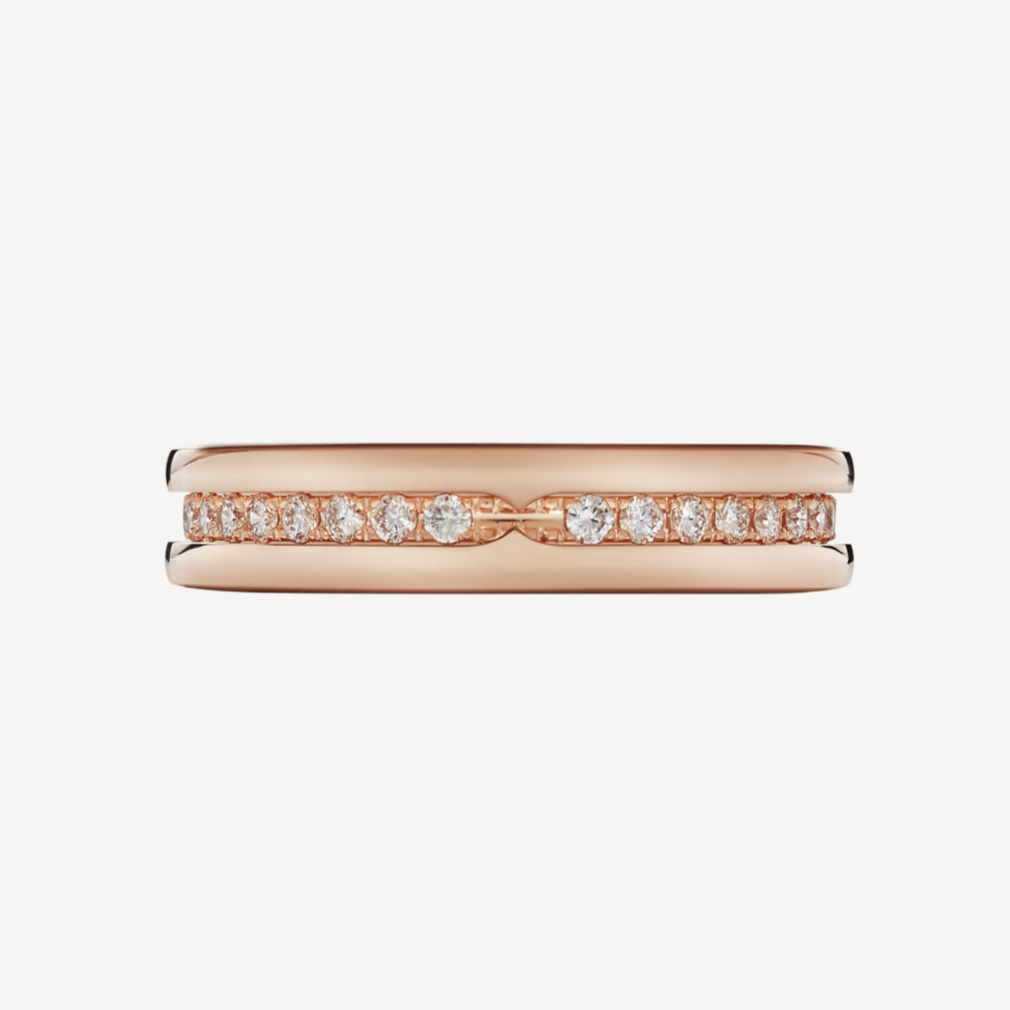 [Clover Jewelry]ZERO 1 ONE-BAND PAVED DIAMONDS ON THE SPIRAL RING