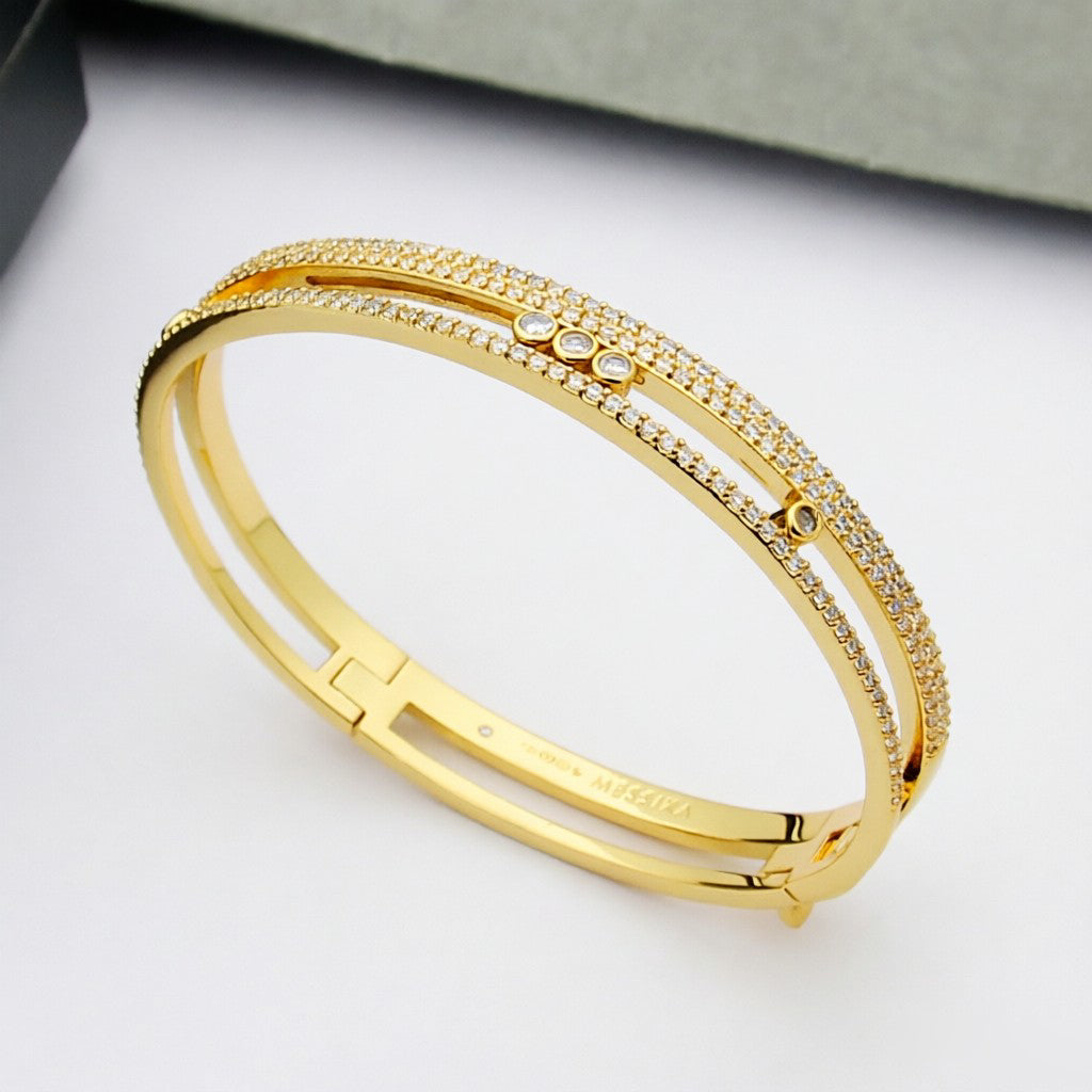 [Clover Jewelry]Move Romane pavé bangle