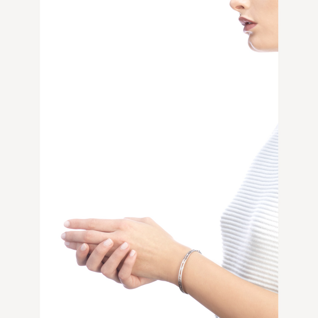 [Clover Jewelry]ZERO 1 SPIRAL LOGO SILVER BRACELET