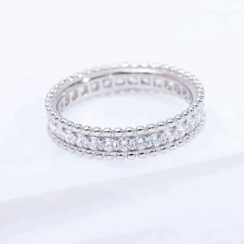 [Clover Jewelry]PERLEE DIAMOND SILVER RING