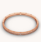 [Clover Jewelry]ZERO 1 SPIRAL AND PAVED DIAMOND PINK GOLD BRACELET