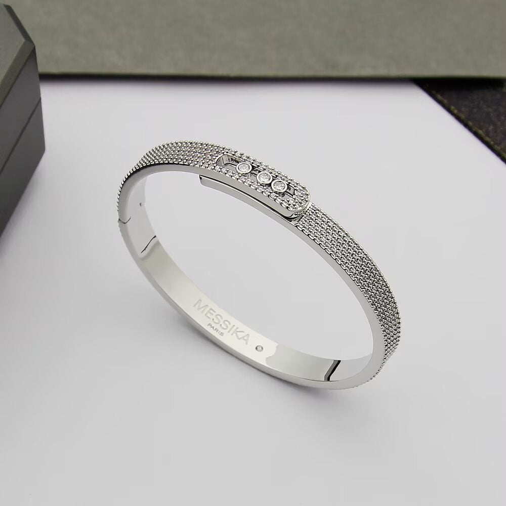 [Clover Jewelry]Move Noa Full Pavé Diamond Bangle Bracelet