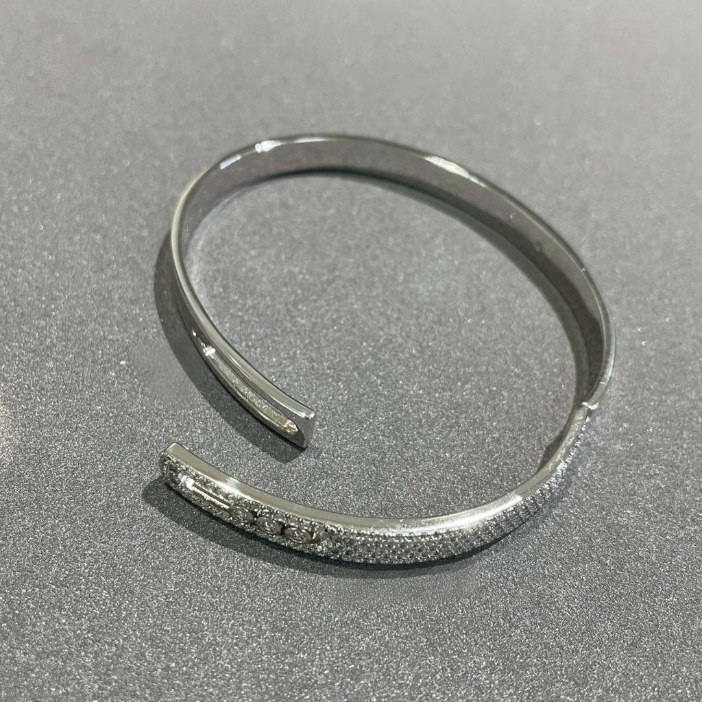 [Clover Jewelry]Move Noa Rose Gold Pavé Diamond Bangle Bracelet