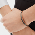 [Clover Jewelry]ZERO 1 PINK GOLD WITH MATTE BLACK CERAMIC BRACELET
