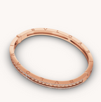 [Clover Jewelry]ZERO 1 SPIRAL AND PAVED DIAMOND PINK GOLD BRACELET