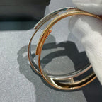 [Clover Jewelry]Move Noa Rose Gold Pavé Diamond Bangle Bracelet