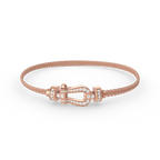 [Clover Jewelry]FORCE SMALL HORSESHOE  DIAMOND CHAIN ROPE BRACELET