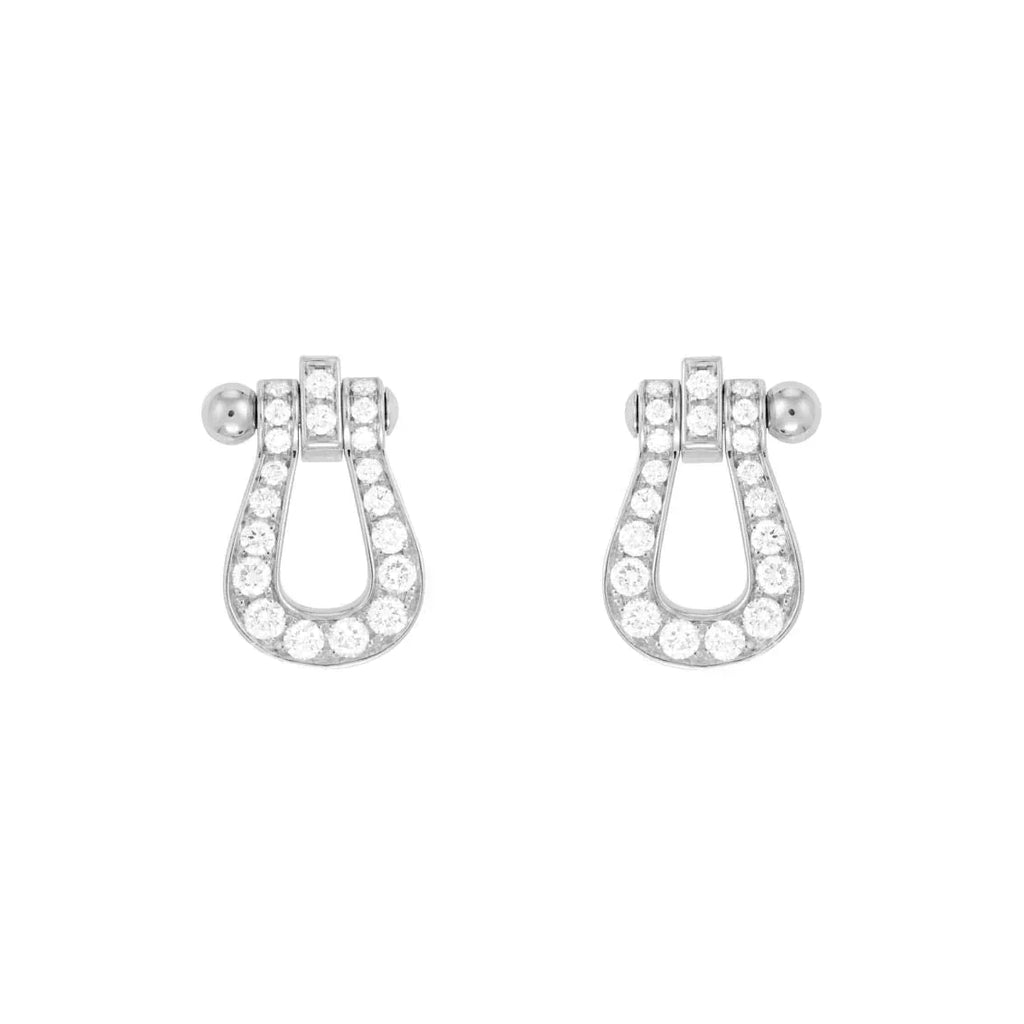[Clover Jewelry]FORCE 10 FULL DIAMOND STUD EARRINGS MINI MODEL