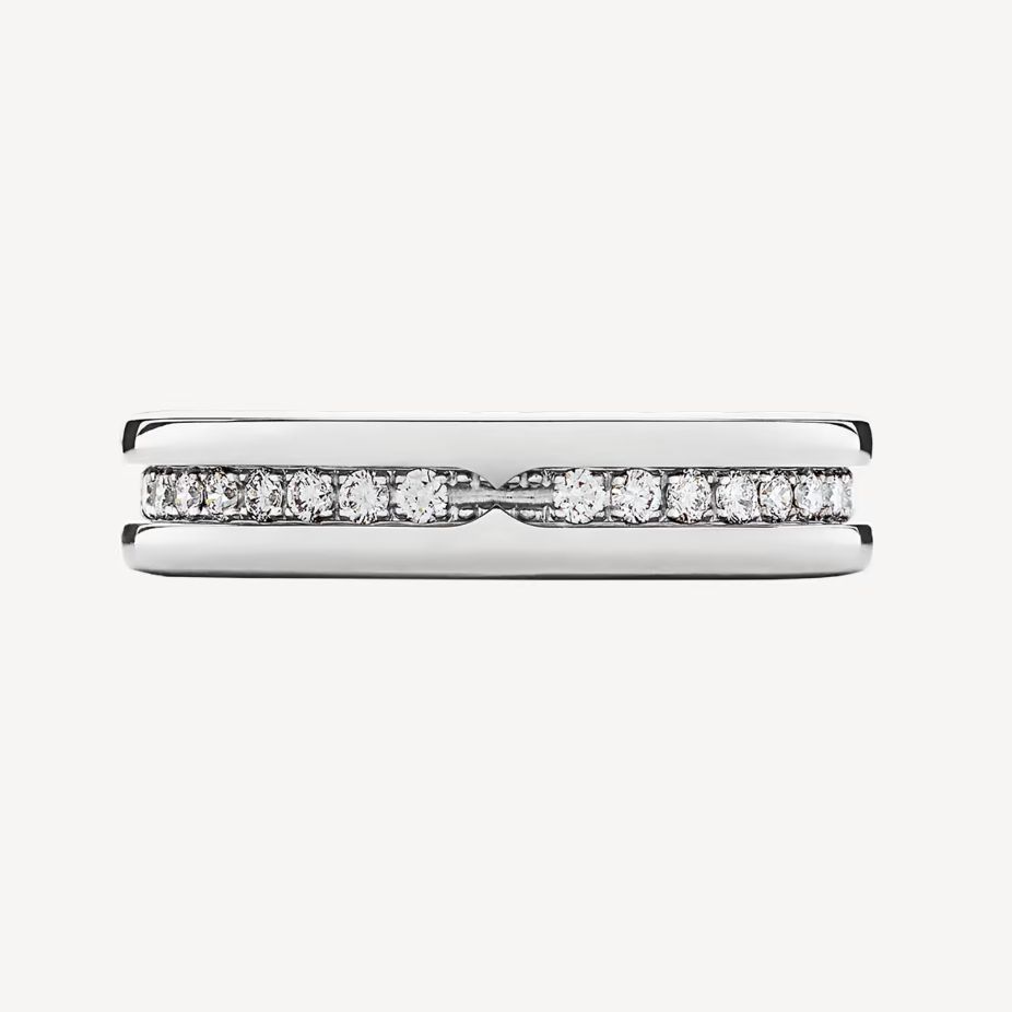 [Clover Jewelry]ZERO 1 ONE-BAND PAVED DIAMONDS ON THE SPIRAL RING