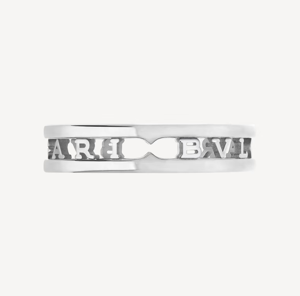 [Clover Jewelry]ZERO 1 ONE-BAND WITH OPENWORK LOGO SPIRAL RING