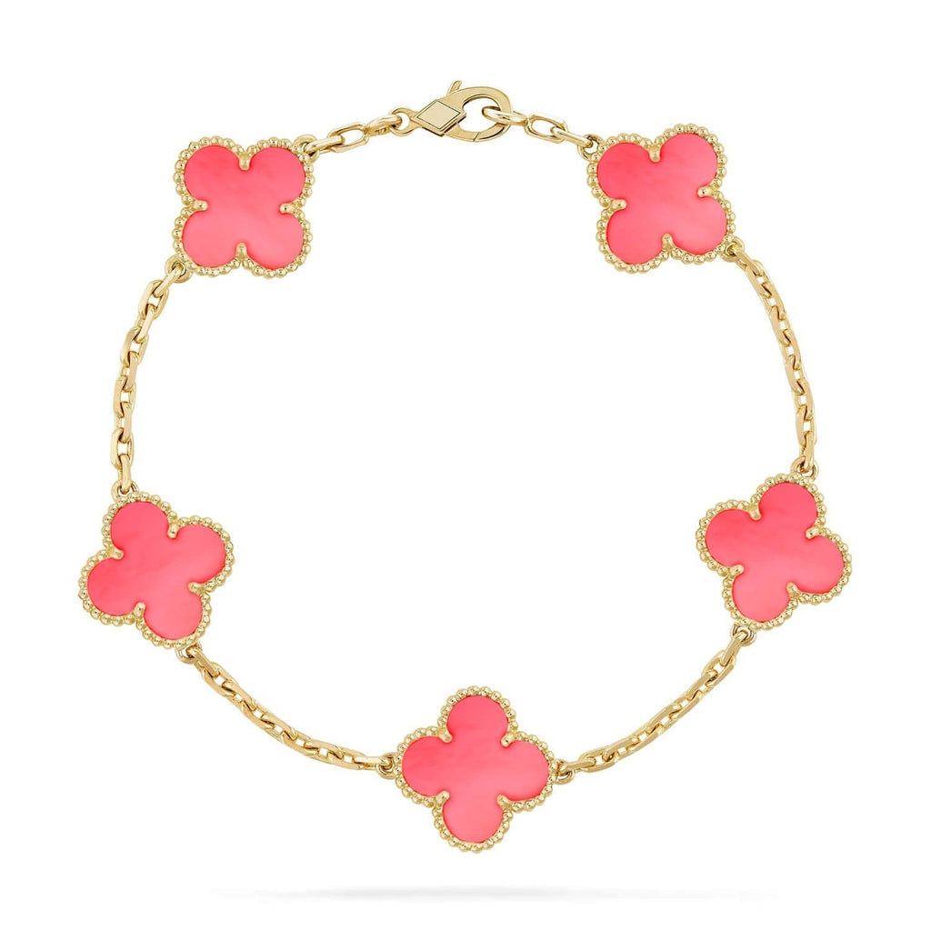 [Clover Jewelry]CLOVER 5 PINK MOP BRACELET