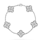 [Clover Jewelry]CLOVER 5 MOTIFS  DIAMANTEN ARMBAND SILBER
