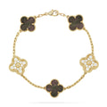 [Clover Jewelry]CLOVER 5 MOTIF GRAY MOP DIAMOND BRACELET