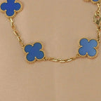 [Clover Jewelry]CLOVER 5 MOTIFS BLUE AGATE BRACELET