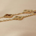 [Clover Jewelry]CLOVER  5 MOTIFS CARNELIAN GOLD BRACELET