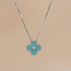 [Clover Jewelry]CLOVER 15MM DIAMOND SVRES PORCELAIN  NECKLACE SILVER