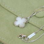 [Clover Jewelry]CLOVER  15MM WHITE MOTHER-OF-PEARL SILVER