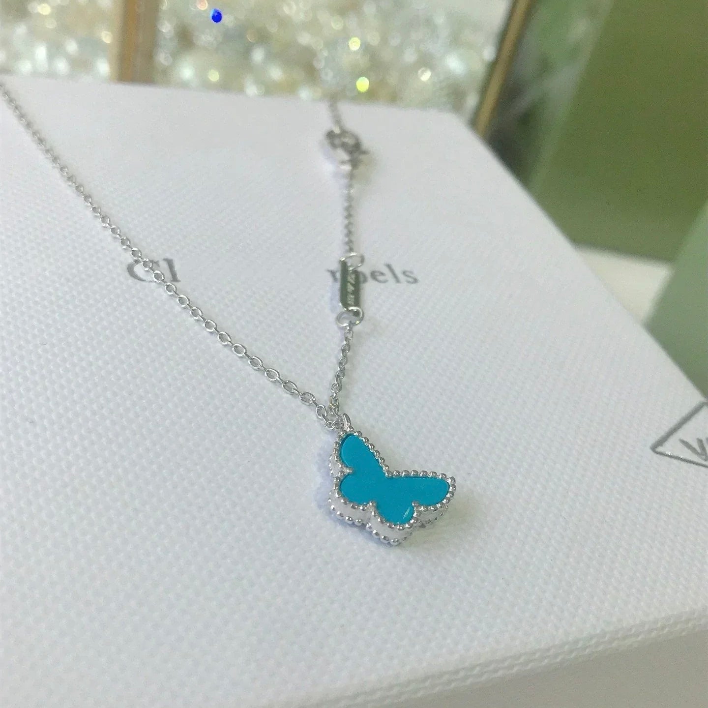 [Clover Jewelry]SCHMETTERLING TÜRKIS SCHMETTERLING ARMBAND SILBER