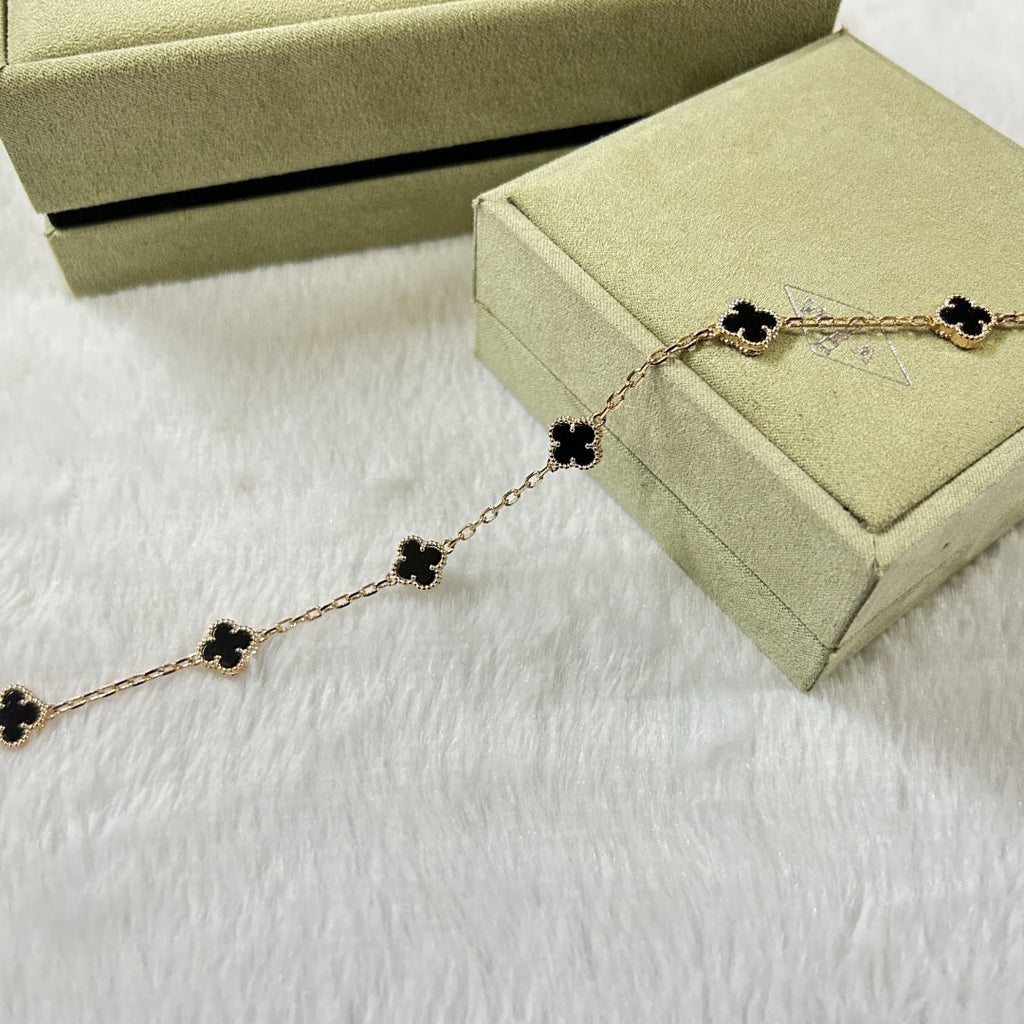 [Clover Jewelry]CLOVER 6 MOTIF  ONYXS BRACELET