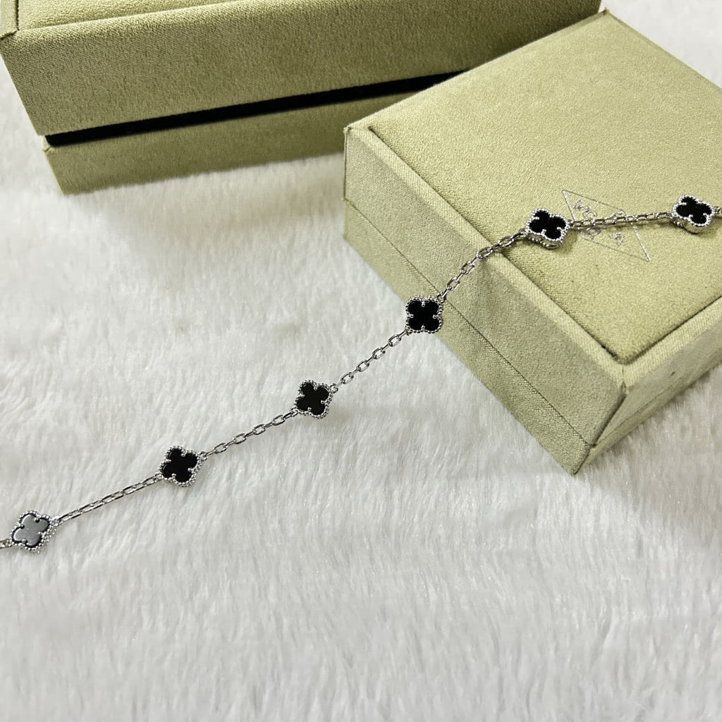 [Clover Jewelry]CLOVER 6 MOTIF  ONYXS BRACELET
