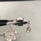 [Clover Jewelry]CLOVER 5 MOTIF ONYXS DIAMOND BRACELET SILVER