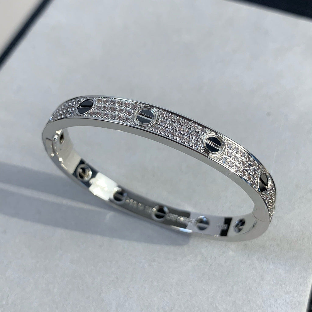 [Clover Jewelry]LOVE BRACELET 6.1MM DIAMOND-PAVED CERAMIC