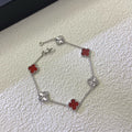 [Clover Jewelry]CLOVER 6 モチーフ レッドアゲート レーザーブレスレット
