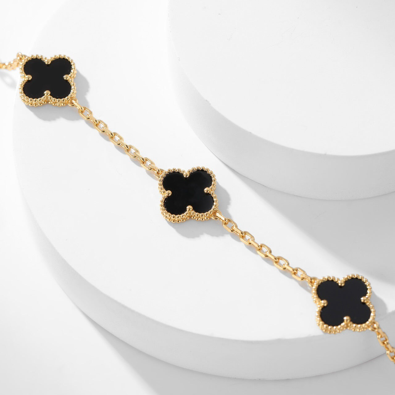 [Clover Jewelry]CLOVERS THE 10-MOTIFS ONYX NECKLACE