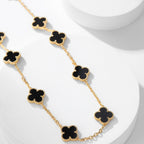 [Clover Jewelry]CLOVERS THE 10-MOTIFS ONYX NECKLACE