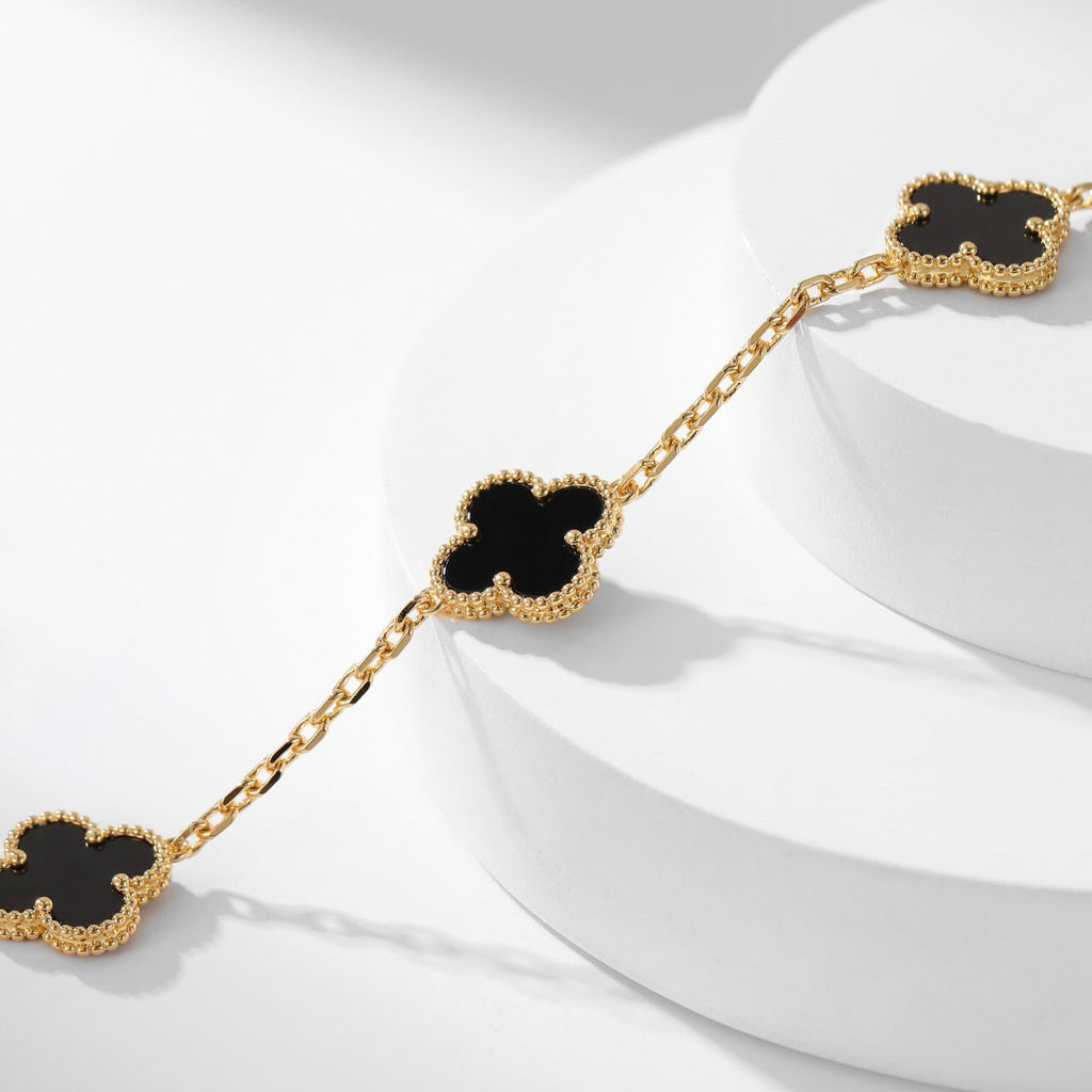 [Clover Jewelry]CLOVERS THE 10-MOTIFS ONYX NECKLACE