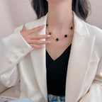 [Clover Jewelry]CLOVERS THE 10-MOTIFS ONYX NECKLACE