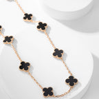 [Clover Jewelry]CLOVERS THE 10-MOTIFS ONYX NECKLACE