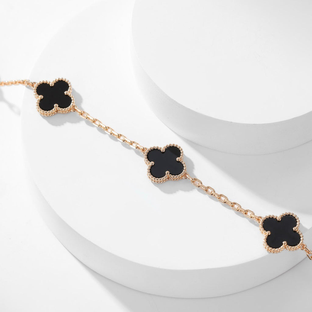 [Clover Jewelry]CLOVERS THE 10-MOTIFS ONYX NECKLACE